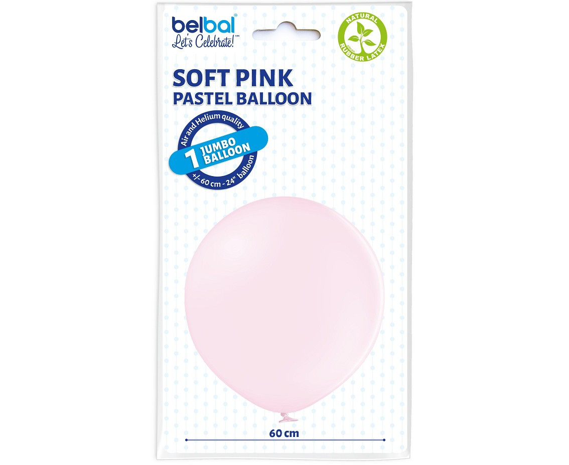 Balloons Belbal 24", B250-454, soft pink, 5pcs